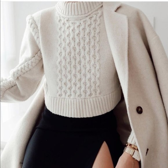 Zara Shoulder Pad Knit Sweater - Picture 3 of 13